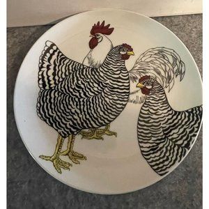 Chicken Decorated Plate by Fitz and Floyd  Coq du Village Salad Plate  # 853